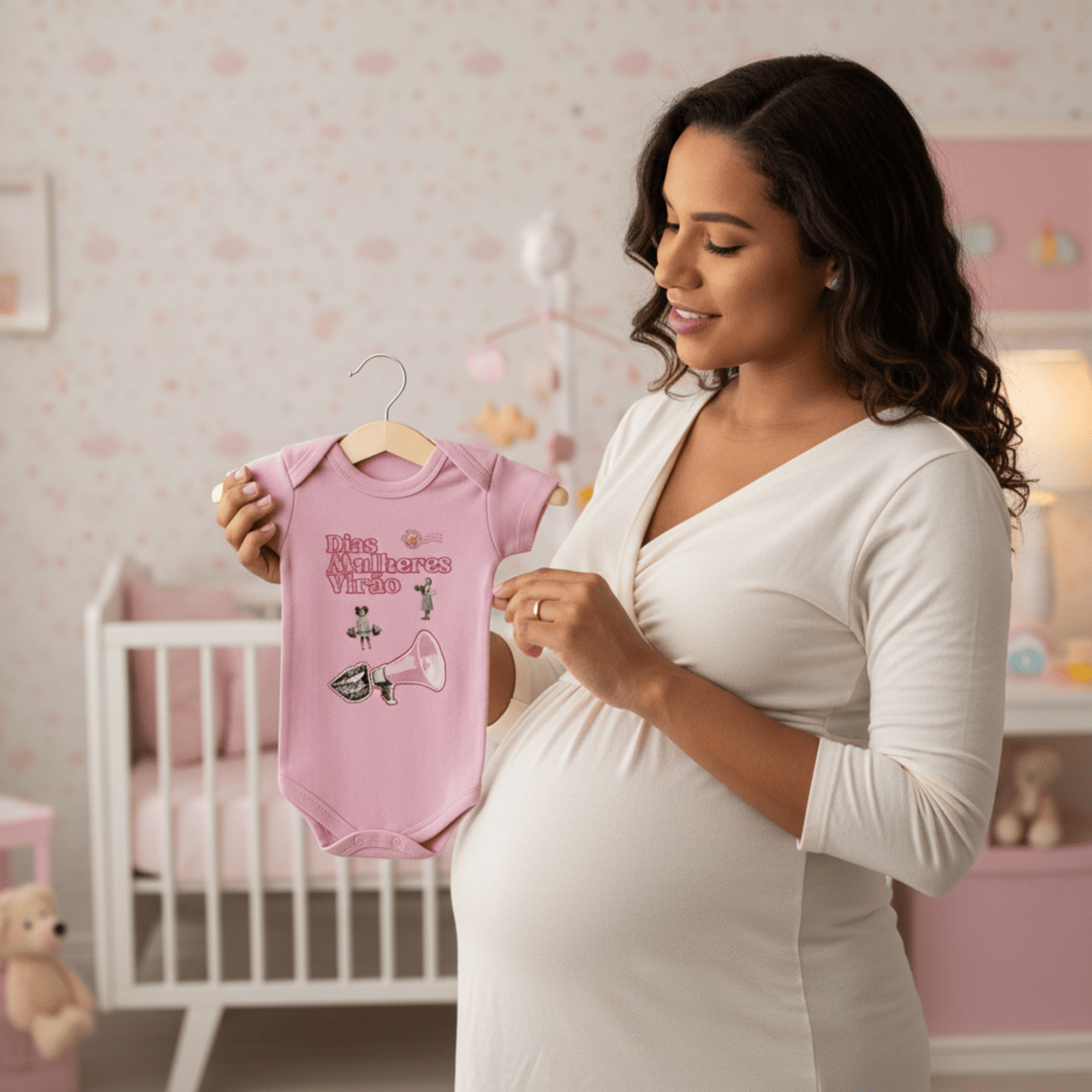 Nome do produto: body DIAS MULHERES VIRÃO (P até GG)