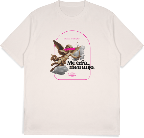 Camiseta Me Erra Meu Anjo Branca/Off White
