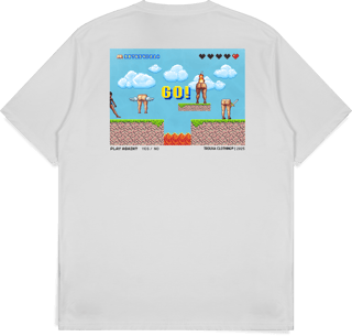 Nome do produtoCamiseta Ass Kicker Frente e Verso Branca/Off White