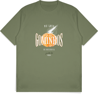Nome do produtoCamiseta We Love Gominhos Marrom/Verde