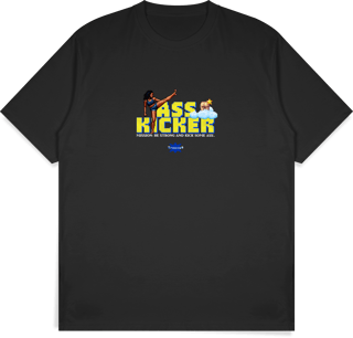 Camiseta Ass Kicker Frente e Verso Preta