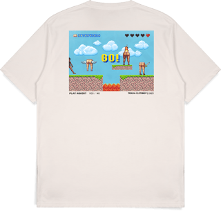 Nome do produtoCamiseta Ass Kicker Frente e Verso Branca/Off White