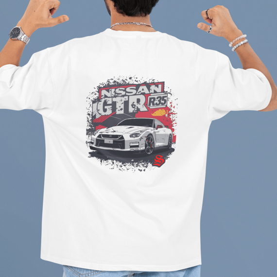 Camiseta Oversized Nissan GTR R35 Ss one