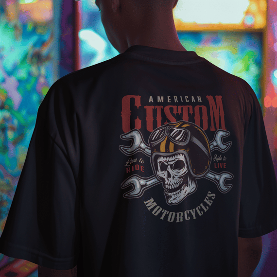 Camiseta Oversized Ss One – American Custom Motociclista: Estilo e Conforto