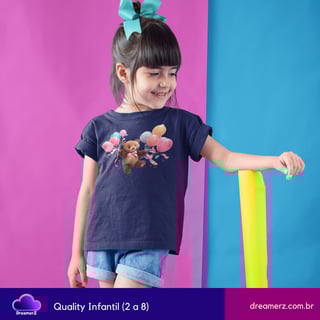 Nome do produto Camiseta: Ursinho na Festa dos Balões – Doçura no Ar!