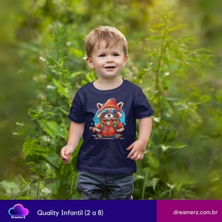 Nome do produto Camiseta: Guaxinim Urbano – Estilo nas Ruas!