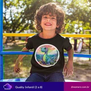 Nome do produto Camiseta Dino Encantado – Um Amigo Jurássico para Todas as Aventuras