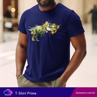 Nome do produto Camiseta T-Rex Splash – O Rei da Era Jurássica