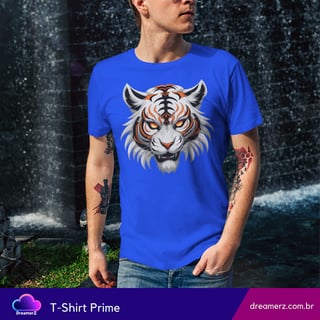 Nome do produto Camiseta Tigre Tribal – Olhar que Impõe Respeito