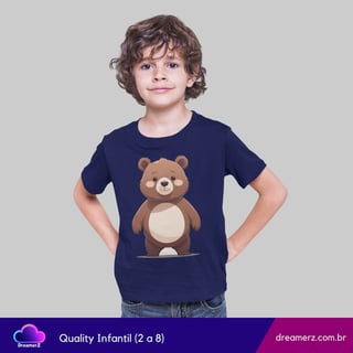 Nome do produto Camiseta Ursinho Meiguice – Um Toque de Doçura no seu Look!