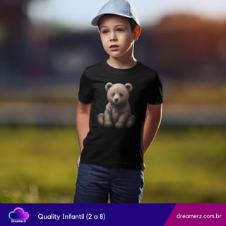 Nome do produto Camiseta Ursinho Sentado – Doçura em Forma de Estampa