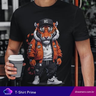 Nome do produto Camiseta Tigre Urbano – Fera no Estilo, Rei da Rua