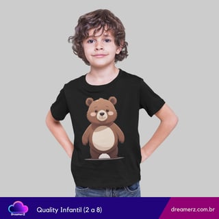Nome do produto Camiseta Ursinho Meiguice – Um Toque de Doçura no seu Look!