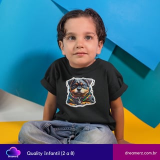 Nome do produto Camiseta Rottweiler Style – Atitude com Olhar de Anjo