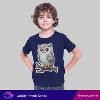 Nome do produto Camiseta Coruja Sábia – Estilo com Inteligência