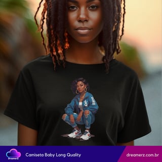 Nome do produto Camiseta Feminina Street Queen – Estilo que Impõe Respeito