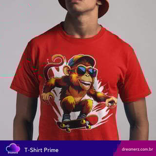Nome do produto Camiseta MACACO SKATER – Liberdade em Movimento
