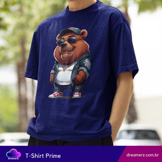 Nome do produto Camiseta Bear Boss – O Urso Mais Respeitado da Quebrada