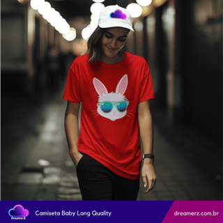 Nome do produto Camiseta Feminina Coelho Estiloso – Use com Atitude e Faça Sucesso!
