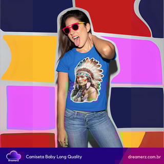 Nome do produto Camiseta Feminina Espírito Guerreiro – Força, Beleza e Raízes em Uma Só Peça