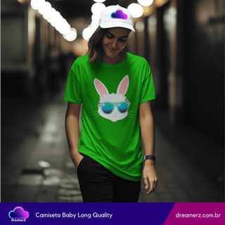 Nome do produto Camiseta Feminina Coelho Estiloso – Use com Atitude e Faça Sucesso!