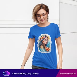 Nome do produto Camiseta Feminina Arte Tropical – Beleza, Coragem e Alma em Uma Só Peça
