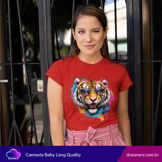 Nome do produto Camiseta Tigre Splash – Selvagem e Criativa