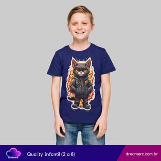 Nome do produto Camiseta Gato Flamejante – Ninguém Segura Esse Estilo