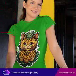 Nome do produto Camiseta Feminina Gatopaxi – A Mistura Mais Fofa do Verão!