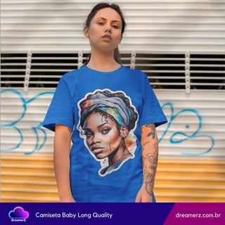 Nome do produto Camiseta Feminina Arte & Raízes – Beleza que Inspira, Força que Transforma