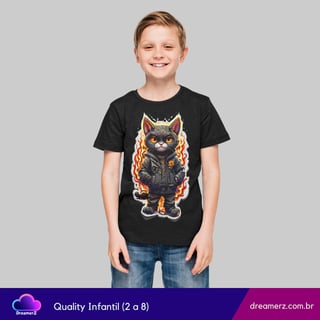Nome do produto Camiseta Gato Flamejante – Ninguém Segura Esse Estilo