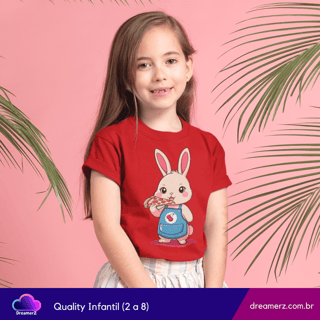 Nome do produto Camiseta Coelhinho Pizza Lover – A Fofura que Ama Fast Food!