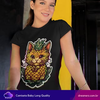 Nome do produto Camiseta Feminina Gatopaxi – A Mistura Mais Fofa do Verão!