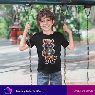 Nome do produto Camiseta Guaxinim Street – Selvagem na Quadra, Lendário no Estilo