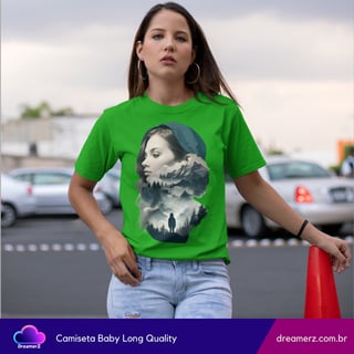 Nome do produto Camiseta Arte Reflexiva – Entre Montanhas e Pensamentos