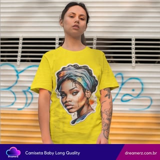 Nome do produto Camiseta Feminina Arte & Raízes – Beleza que Inspira, Força que Transforma