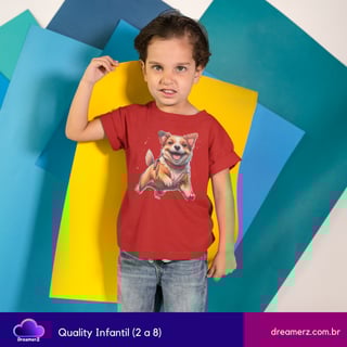 Nome do produto Camiseta Dog Feliz – O Cãopanheiro Mais Animado do Universo!