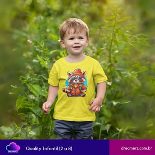 Nome do produto Camiseta: Guaxinim Urbano – Estilo nas Ruas!