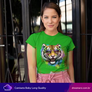 Nome do produto Camiseta Tigre Splash – Selvagem e Criativa