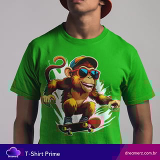 Nome do produto Camiseta MACACO SKATER – Liberdade em Movimento