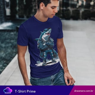 Nome do produto Camiseta Shark Boss – Estilo Frio, Atitude Quente