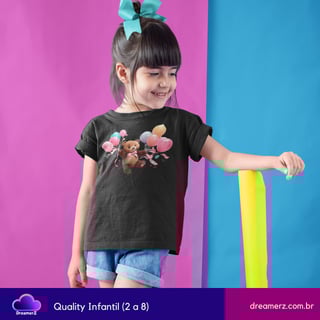 Nome do produto Camiseta: Ursinho na Festa dos Balões – Doçura no Ar!