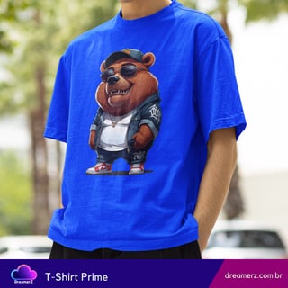 Nome do produto Camiseta Bear Boss – O Urso Mais Respeitado da Quebrada