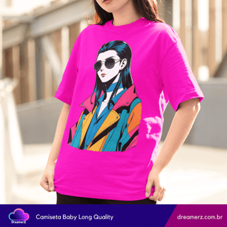 Nome do produto Camiseta Feminina Neo Girl – Atitude Urbana com Arte Pop Impactante