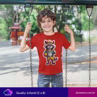 Nome do produto Camiseta Guaxinim Street – Selvagem na Quadra, Lendário no Estilo