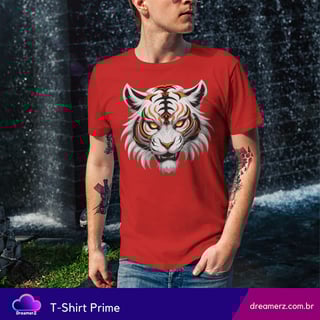 Nome do produto Camiseta Tigre Tribal – Olhar que Impõe Respeito