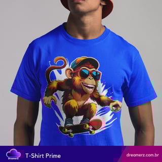 Nome do produto Camiseta MACACO SKATER – Liberdade em Movimento