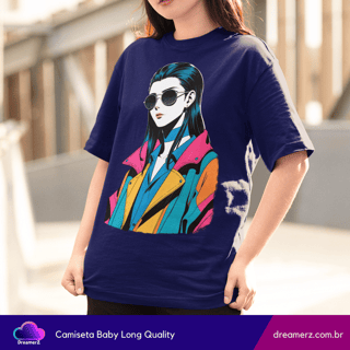 Nome do produto Camiseta Feminina Neo Girl – Atitude Urbana com Arte Pop Impactante