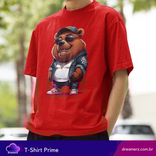 Nome do produto Camiseta Bear Boss – O Urso Mais Respeitado da Quebrada