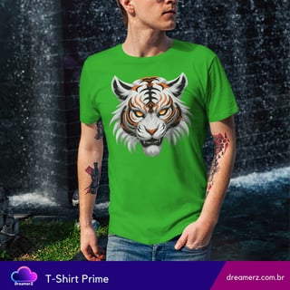 Nome do produto Camiseta Tigre Tribal – Olhar que Impõe Respeito